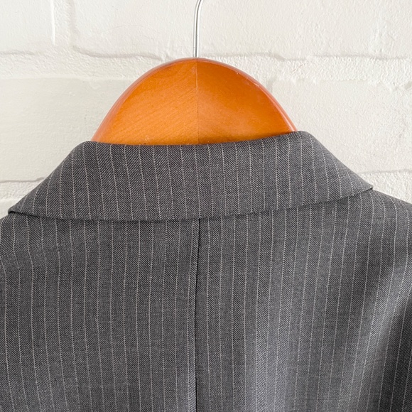 Lauren Ralph Lauren Men’s Blazer Formal Gray Pinstripe Single breast Sz 46R - Picture 13 of 14
